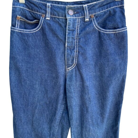 Calvin Klein Vintage 70s 80s Womens High-Waisted Blue Denim Straight Leg Jeans - Picture 7 of 8